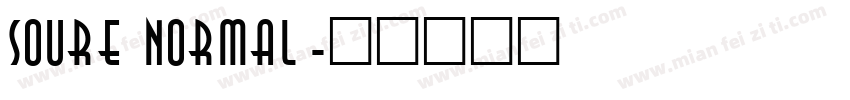 Soure Normal字体转换